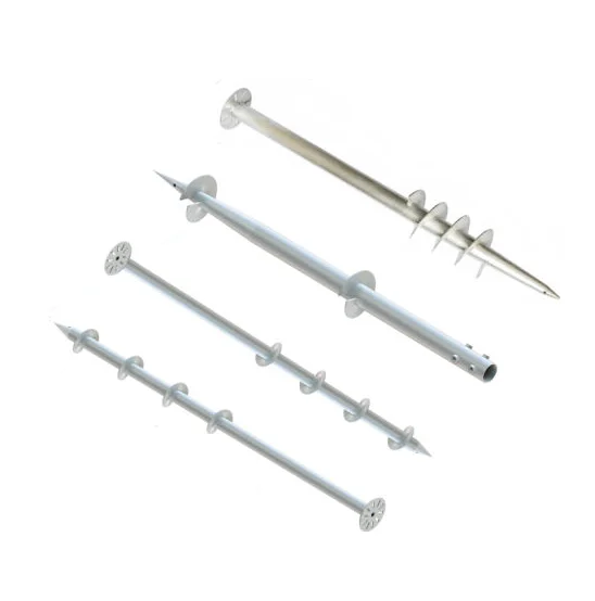 Solar Anchor Foundation ground screw anchor earth pole spiral galvanised ground screw pile anchor