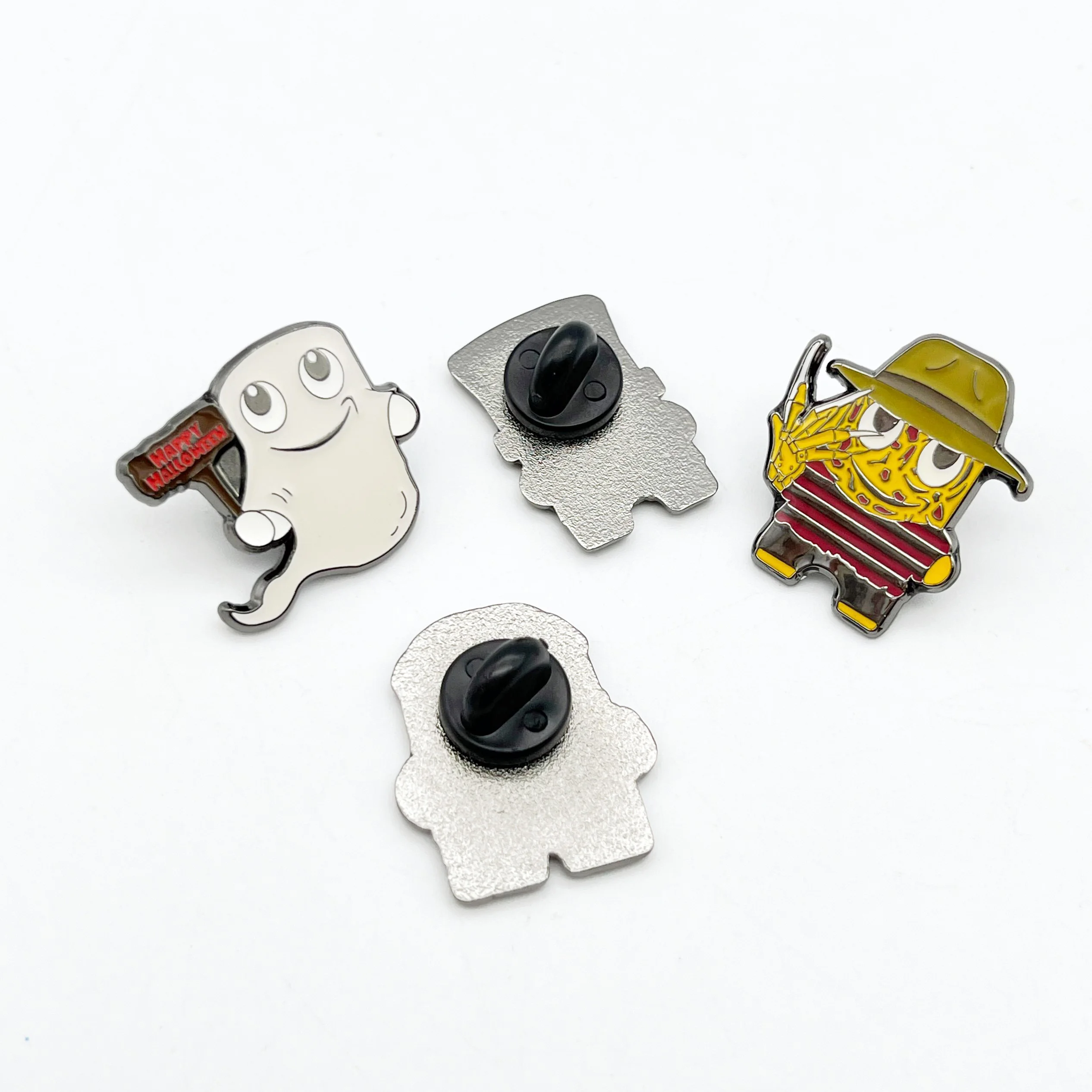 Metal Craft Gifts Rainbow Plating Enamel China Factory Zinc Badge With Safety Pin Back Lapel Pins JO-TC-19