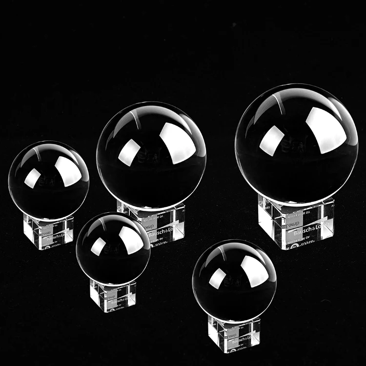 decorative round fengshui K9 clear crystal glass lens smooth ball sphere