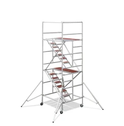 Mobile Climbing Ladder For Building Construction Aluminum Scaffolding Folding Scaffolding Tower