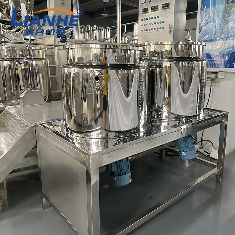 Petroleum Jelly Mayonnaise Making Mixing Face Cream Body Lotion Making Machine High Speed Vacuum Emulsifying Homogenizer Mixer