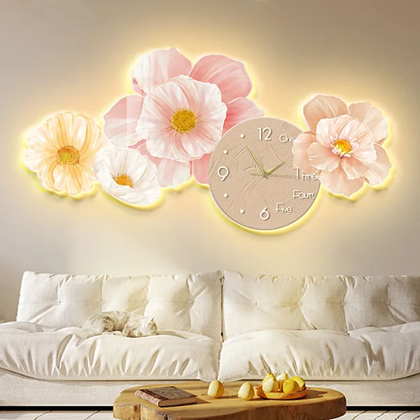 Оптовая продажа от производителя ресторан цветочная живопись Хрустальная светодиодная настенная домашний декор картины