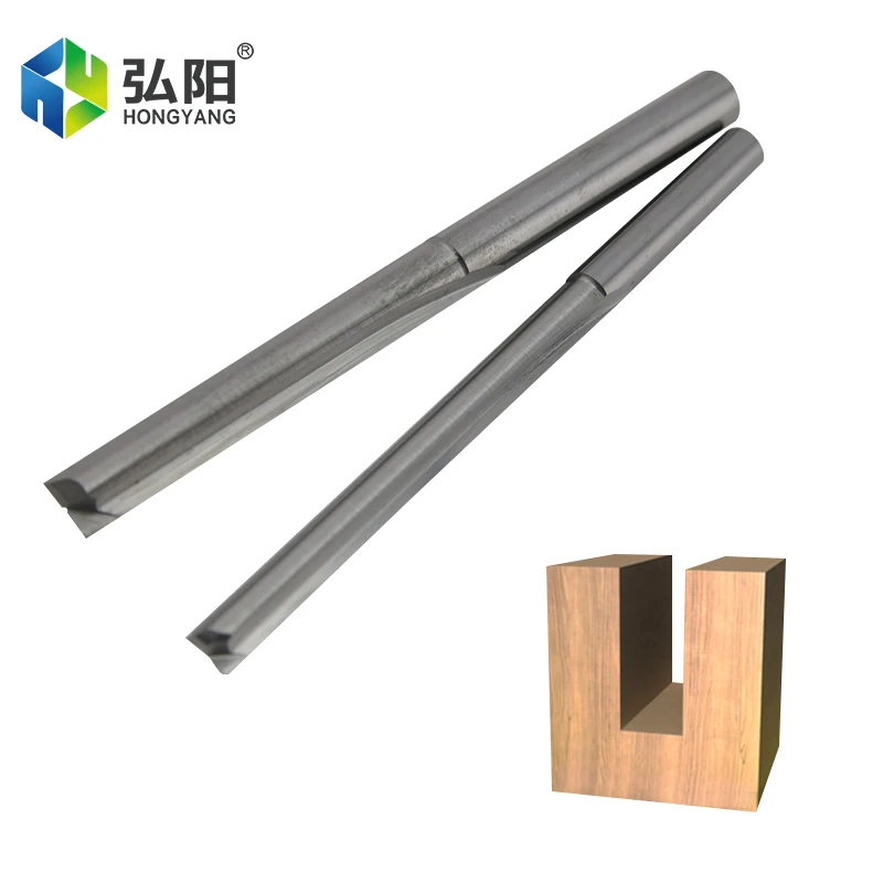 ARDEN 1/4-Handle Diameter TCT Solid Tungsten Steel Double-Edged Straight Cutting Tool For Woodworking