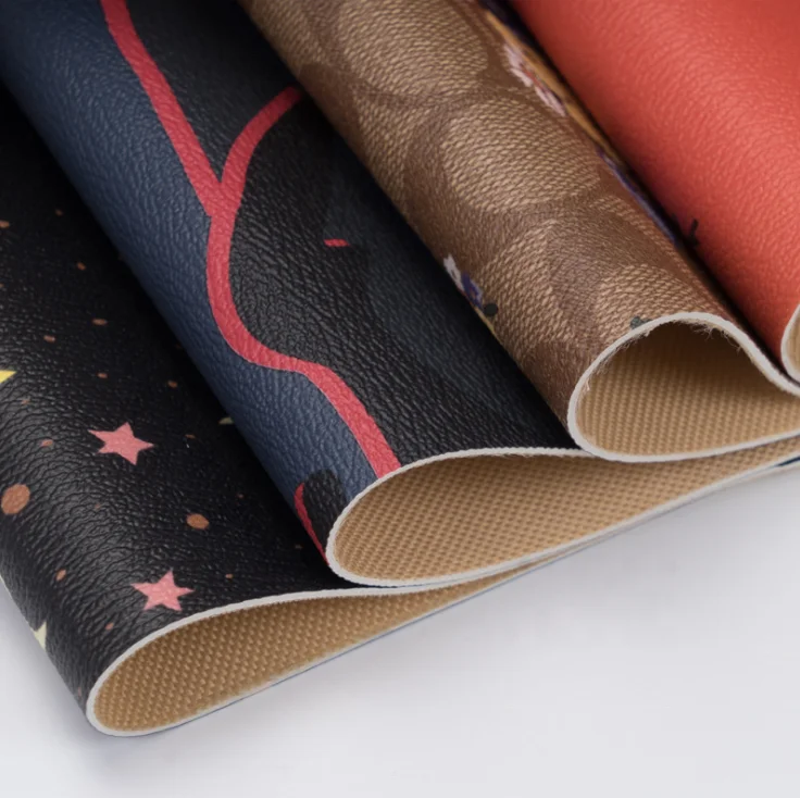 Pure pvc synthetic leather sheet goyard bags making fabric wholesale