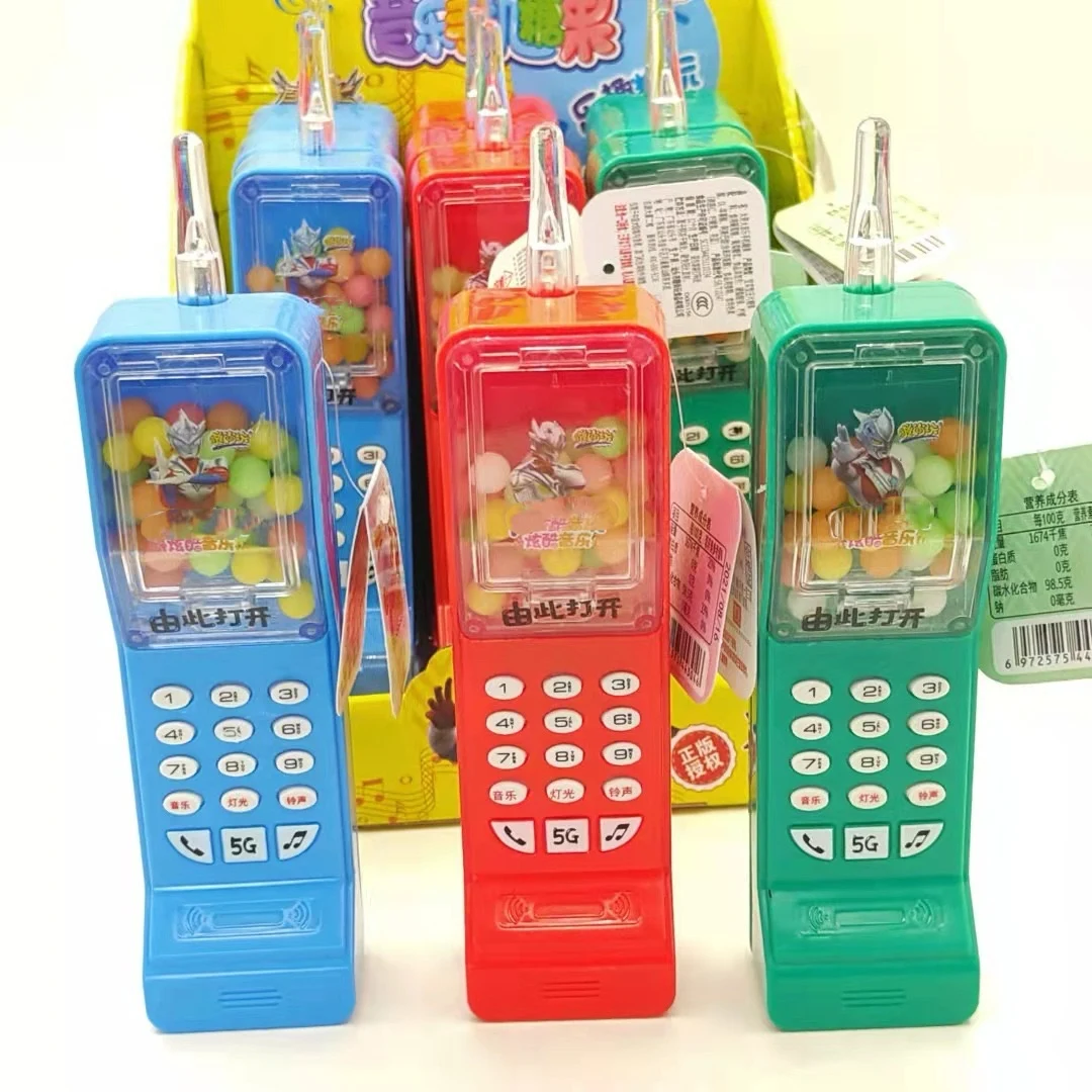 OEM New design kids cell phone toy mobile phone toys  with lights and music candy toys