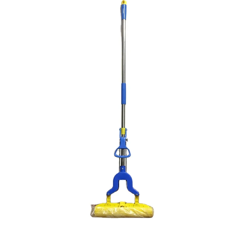 YINGPEI Wholesale Floor Double Sides Telescopic Handle Folding Pva Mop Sponge Mop With Steel Handle