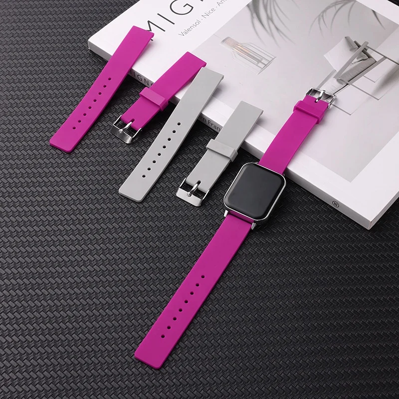 Hot Selling Sport Waterproof Silicone Hand Watch Bands 16mm 18mm 20mm 22mm Quick Release Rubber Watch Strap