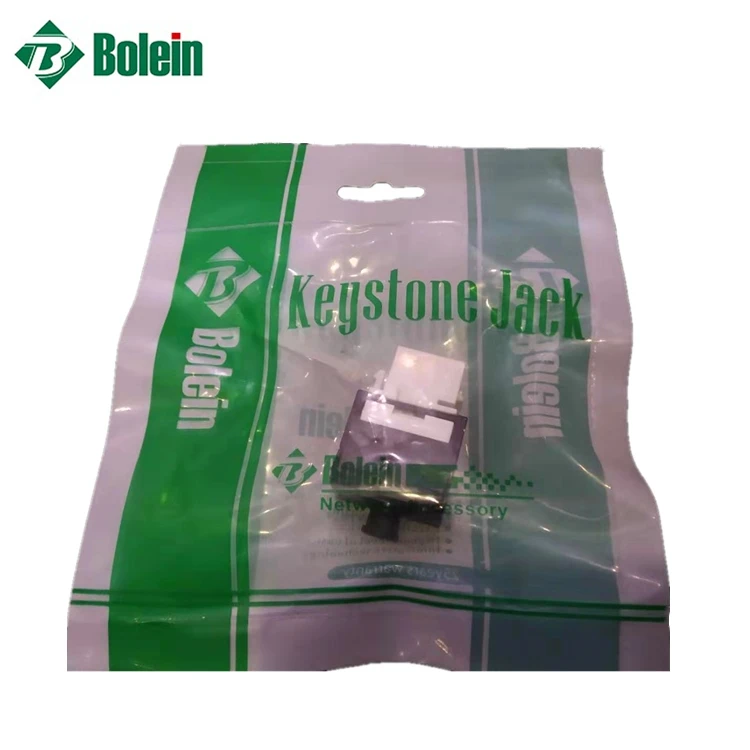 Bolein OEM Toolless Insert RJ45 90 Degree or 180 Degree Modular Plug Cat.6a UTP Keystone Jack