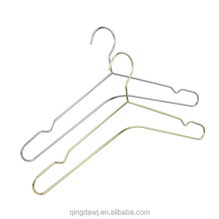 Factory shop wholesale hotel non slip wire metal wire gold iron custom laundry clothes dress shirt coat hangers manufacturer