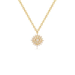 18k jewelry women necklace spherical zircon chain Custom Brazilian chain diamond Mosan daily wear accessories Necklace