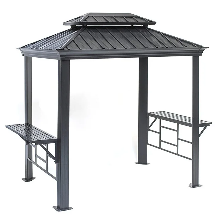 Outdoor Hardtop BBQ Barbecue Grill Pavillon Gazebo Barbecue Canopy Sun Shelter Hardtop