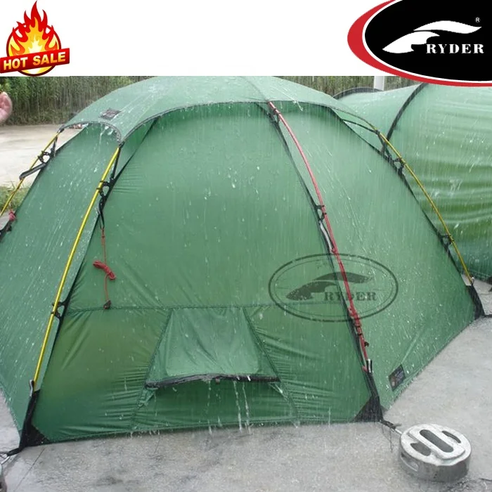 Custom Logo 20D Sil/PU Nylon Lightweight 3-4 Person Backpacking Free-Standing Camping Equipment Stable Windproof Dome Tent