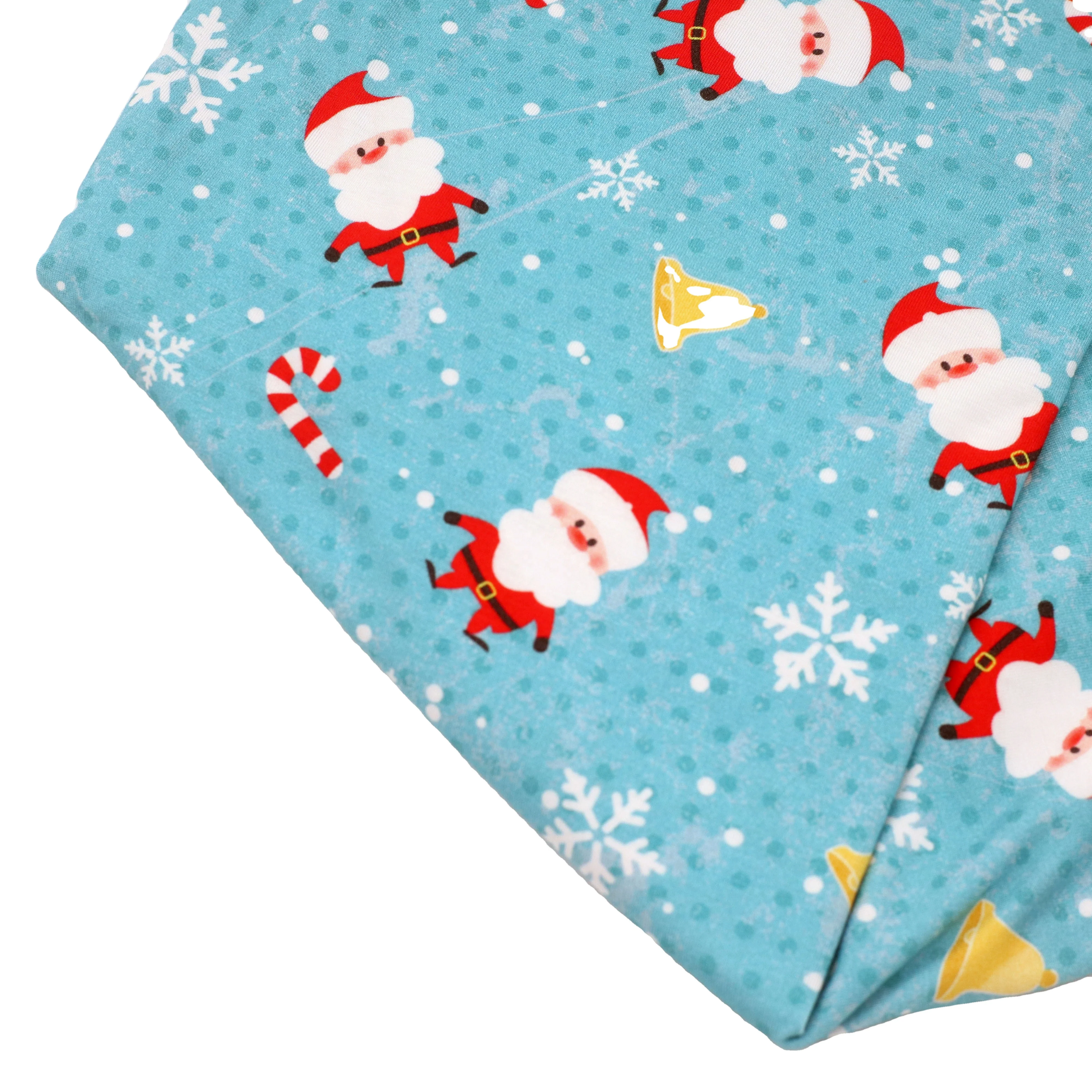 Customized Christmas Fabric Printing Bamboo French Terry Fabric For Baby Clothing