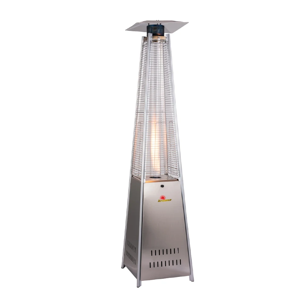 High Quality Stainless Steel Pyramid Patio Heater Easy Moving Outside Portable Gas Heater for Outdoor Heating