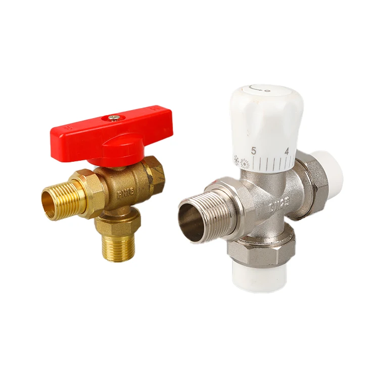 
3way Hand Operatedfor Temperature Control Inline Union Male Thread Brass Ppr Thermostatic Radiator Valve 