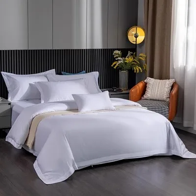 White Queen Hotel Quality Linen 1800 Hotel Sheets Bedding set Luxury Bed Sheets Set 100 Cotton Hotel Collection 4 6 Pieces