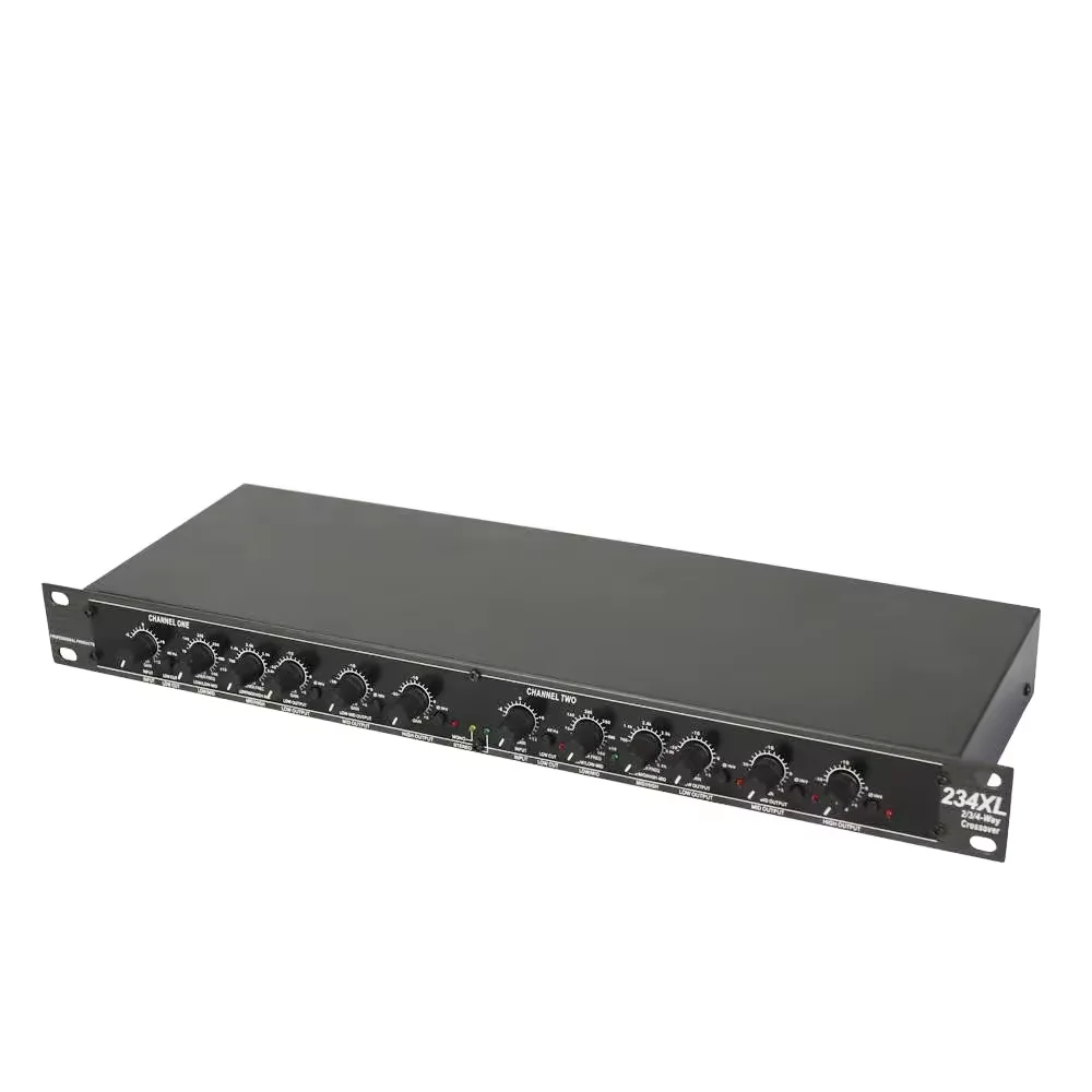 234XLElectronic Crossover Professional Sound Peripheral Equipments Stereo 2/3 Way, Mono 4-Way Crossover Audio Equalizer