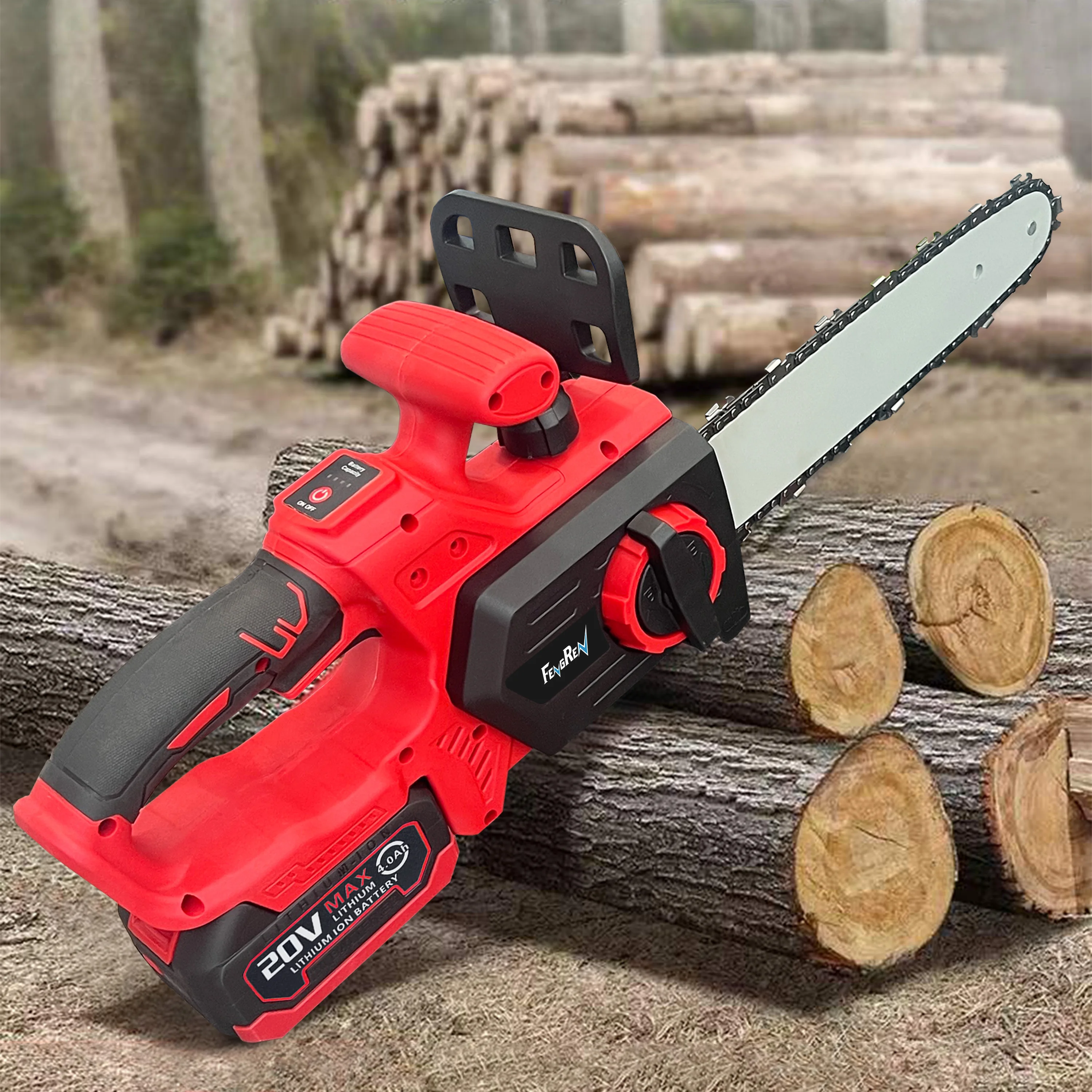 Cordless Electric Chain Saw Handheld 12 inch Battery Cordless Power Chainsaw For Sale
