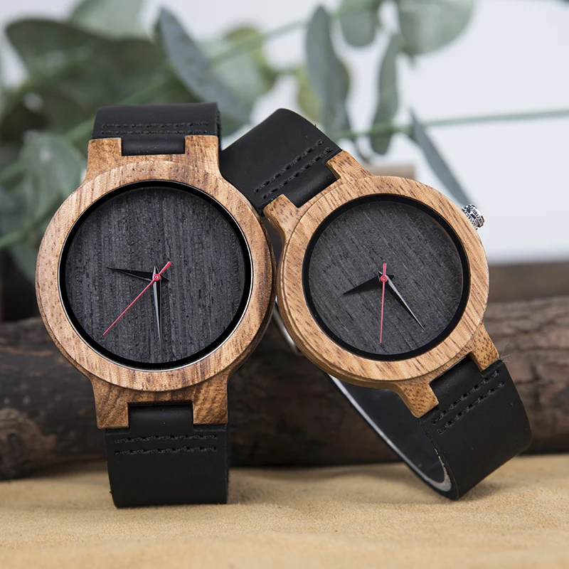 DODO DEER Wooden Watches Quartz Men Women Brown Leather Strap Watch Custom Couple Watches Drop Shipping Natural OEM Japan Casual