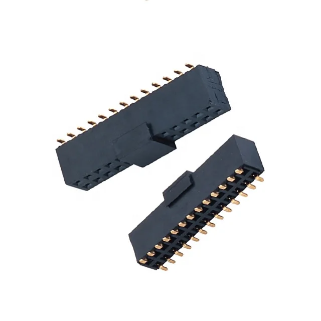 Двухрядное гнездо 0,100 дюйма, поверхностное крепление, прямой угол 2,54 мм H8.5, штекер, гнездо печатной платы