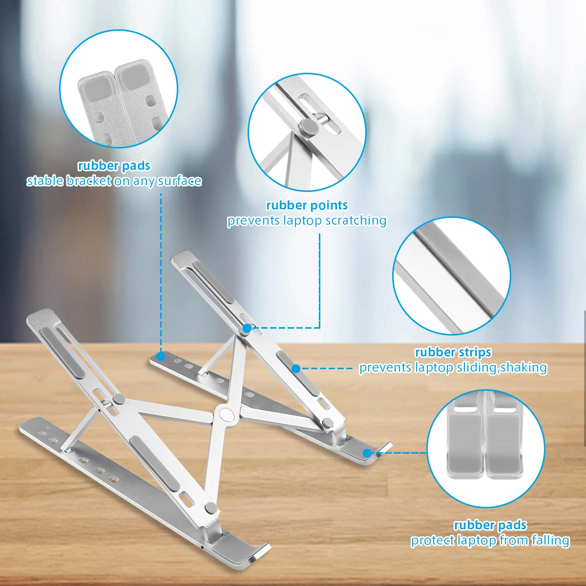 hot sell aluminum alloy laptop stand adjustable foldable desktop stand for home school office