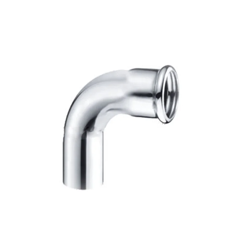 Stainless Steel DVGW M Profile Press Plumbing Fitting 90 Elbow With Plain End