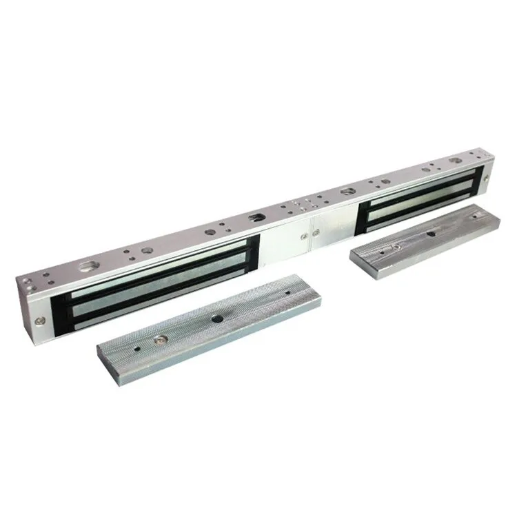 
Wooden door framed glass door 280 KG double door exposed magnetic lock access control 