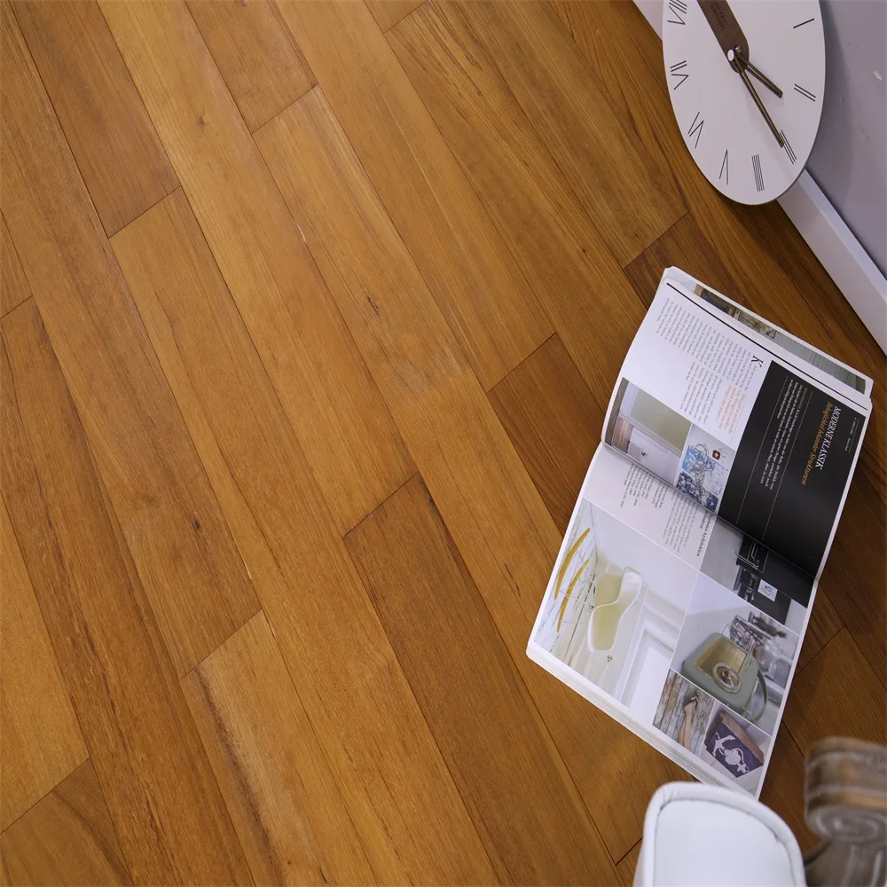 popular high quality Burma Teak Wax Oil solid wood flooring,in door Hardwood Flooring  For Indoor Residential
