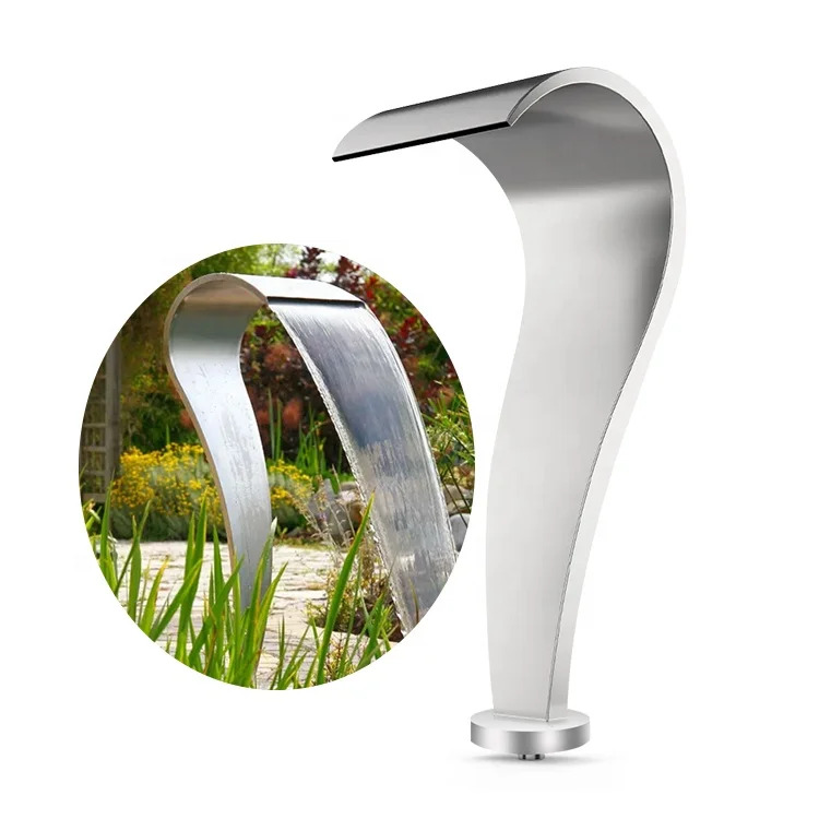 New Design Stainless Steel Waterfall Fountain Nozzle Swimming Pool Massage Spa Nozzle Water Fall With Factory Price