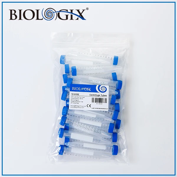 Biologix PP Disposable Lab Conical Bottom  Centrifuge Tubes China Factory  Graduated 15ml 50ml Centrifuge Tube Plastic