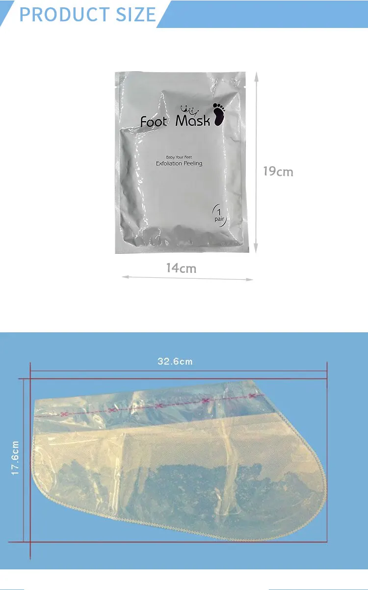 foot skin care best effective deep moisturizing baby  foot peel mask sock OEM nourish exfoliating foot mask callus peeling