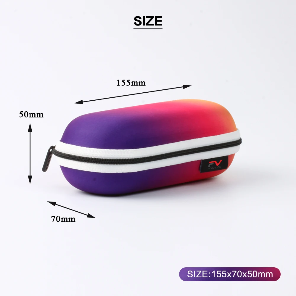Eva Box Forvision High Quality Fabric Zipper EVA Cases sunglasses case sunglasses packaging box