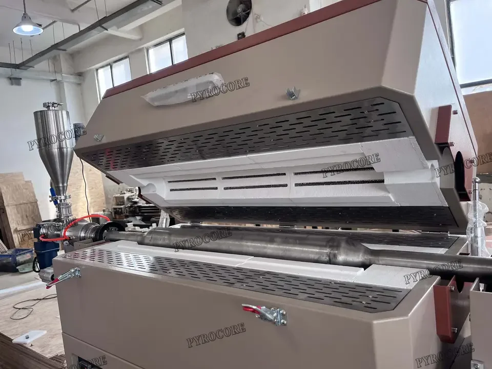 Multi-Station-Multi-Temperature Zone Tube Furnace 1600 1800c Vacuum Rotary Tube Furnace Glass Or Alumina Tube Furnace Machine