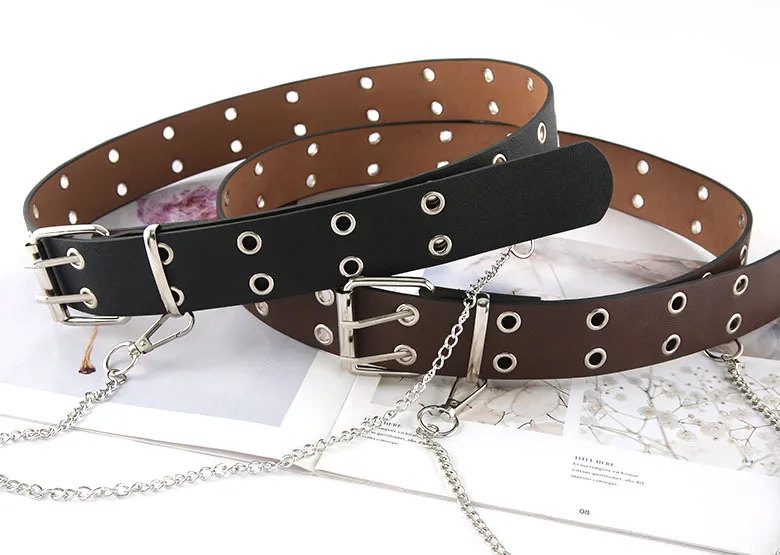 Harajuku dark Lolita girl punk gothic style belt decoration jk Thigh strap chain strap cool