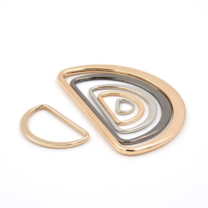 Custom metal d-ring slider removable adjustable strap hook lock buckle closure fasten hardware for bag belt pet dog strap