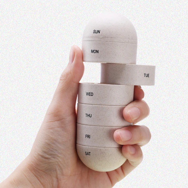 N1162   7 Days Weekly Pill Case Medicine Tablet Dispenser Sealed Splitters Pill Travel Storage Organizer Container Pill Box