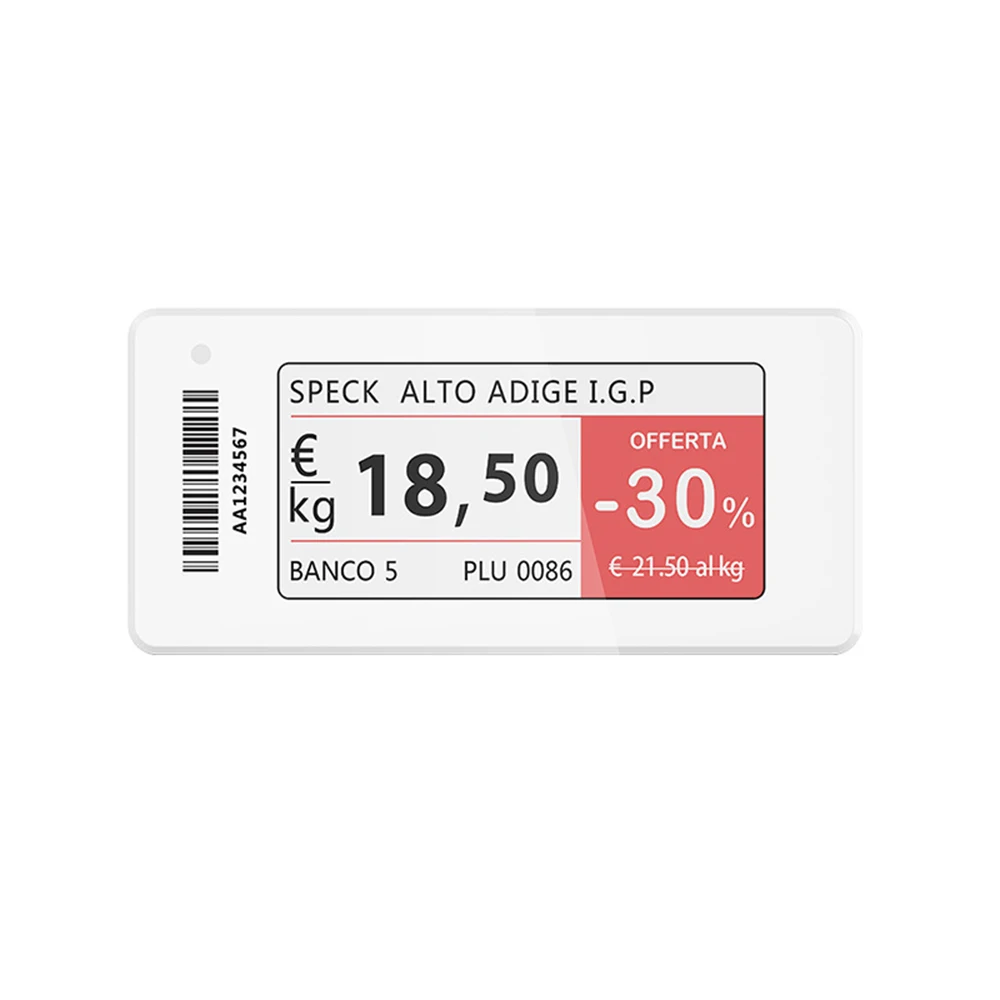 2.13 Inch Digital Smart Price Tag Wireless Electronics Shelf Label Esl E-Ink Display Price Label For Supermarket Fresh Store