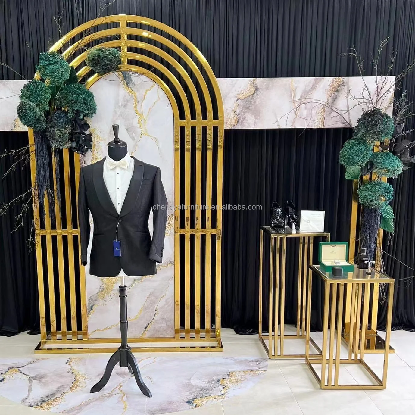 Wedding Backdrop Metal Arch Stand Modern Metal Display For Wedding