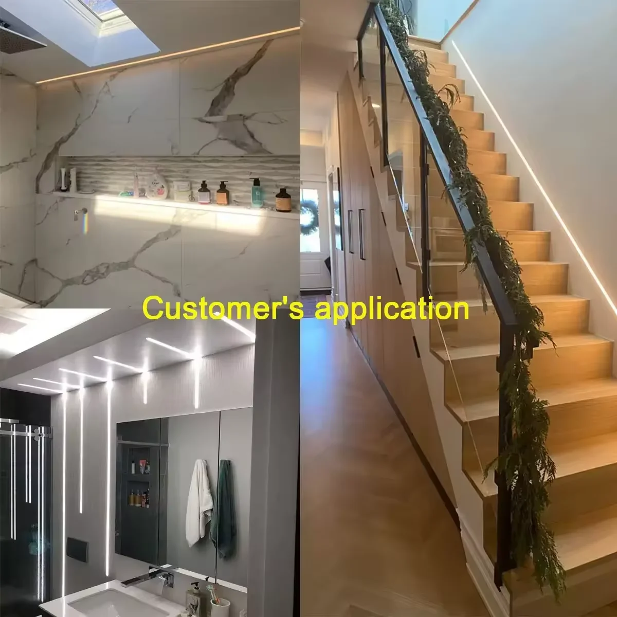 Best Selling For Grey LED Strip Lighting Channel Surfaced Mounted Recessed 6063 Extrusion customized LED Strip Aluminum Profile