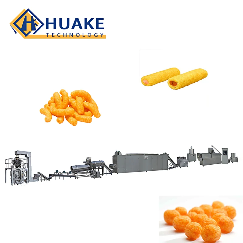 Corn Curls Making Machine Corn Snack Extruder Puff Production Line