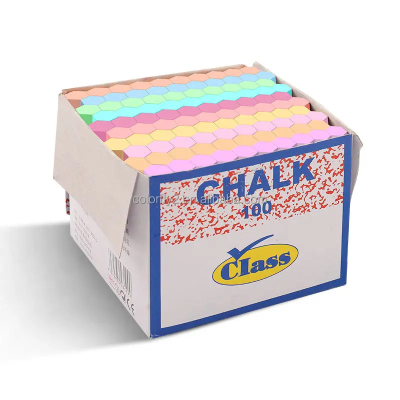 12/24/36/48/100 sticks packing bright color and white dustless school jumbo sidewalk chalk for kids
