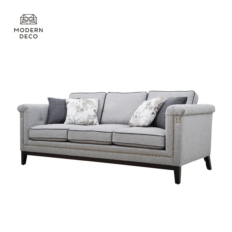 fabric sofa couch soffa 3 person seat modern grey canap moderne living room sofa furniture