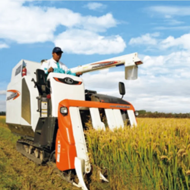 KubotaPRO888GM Electric Tea Corn and Rice Harvester Kubota Mini Pull Type Combine Harvester Pro in India