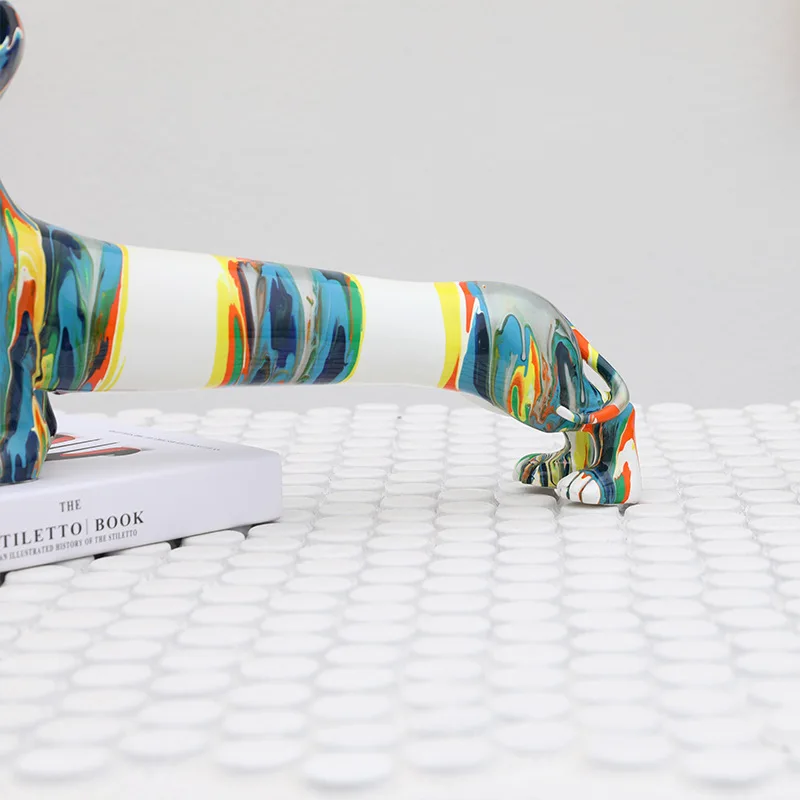 Полимерная Декоративная скульптура для дома, красочная такса, собака, щенок, собачка, статуя, украшения ручной работы