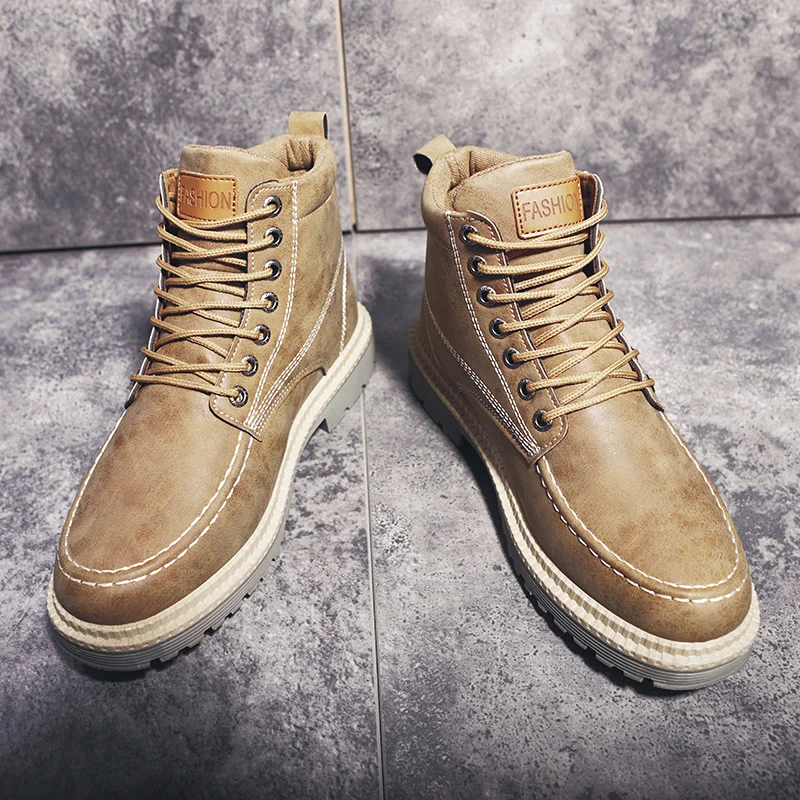 PVC Injection Men Ankle Work Boots With Lace Up