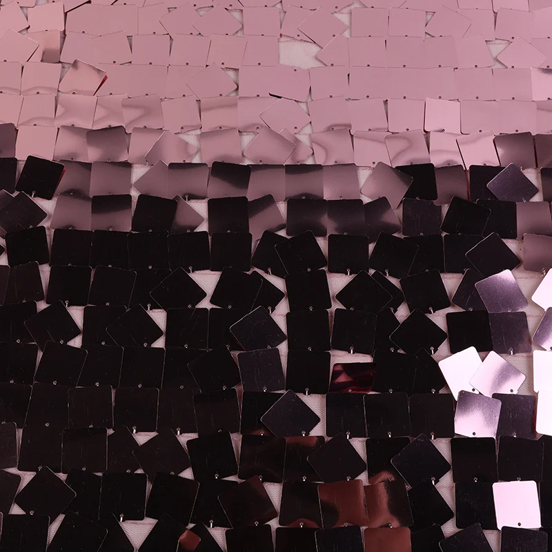 Fancy Tulle French Wedding Reversible Sequin Lace Embroidery Geometric Sequin Fabric for Detailed Dress