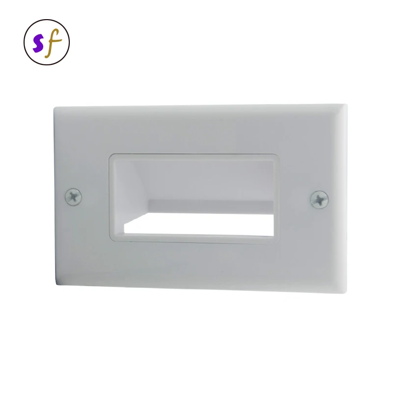 US Type 1 Gang Low Voltage  Cable Passthrough Recessed Wall Plate