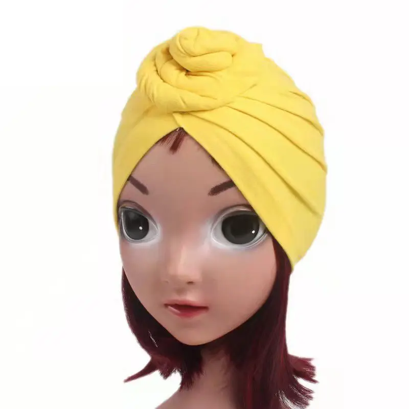 Wholesale Baby Hat  With Big Bow Soft Cute Knot Beanie Twist Turban For Kids