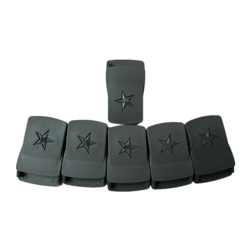 Factory Direct Sales Five-Pointed Star Plastic Smooth Buckle Security Military Tactical Belt Buckle
