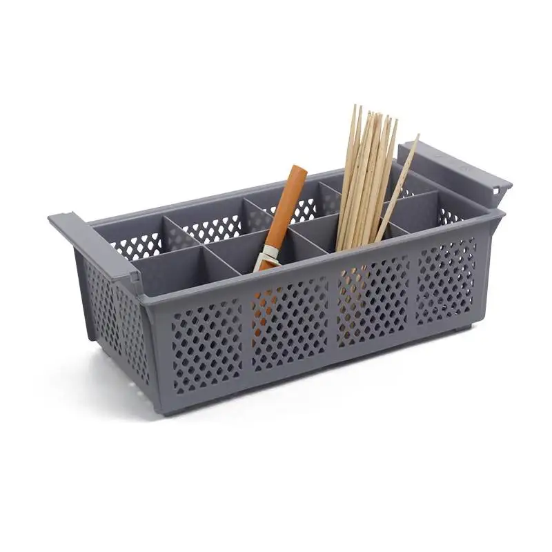 Restaurant Usage 8 Compartment Cutlery Dish Drying Rack Kitchen Organizer Flatware Basket Silverware Holder Caddy Carton Package